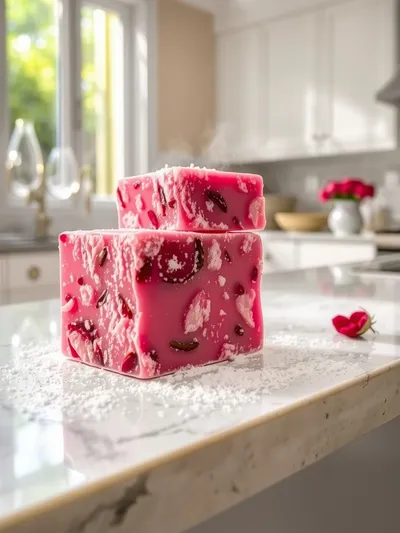 Rhubarb Turkish Delight – Sweet Rose‑Flavored Treat