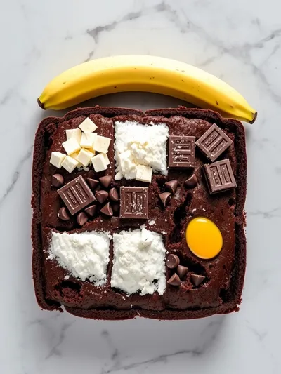 Rich Chocolate Banana Bread - ingredients preparation