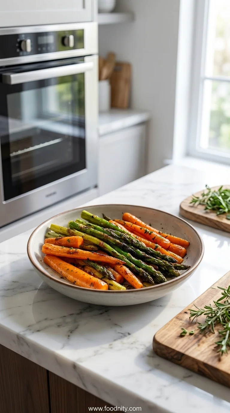 Perfect Roasted Asparagus and Carrots Recipe - feature image