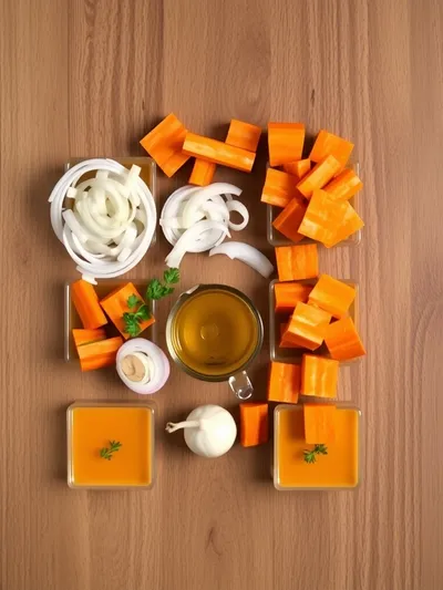 Roasted Carrot Soup – Healthy Meal Prep - ingredients preparation