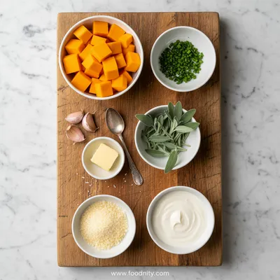 Sage Butternut Squash Gratin - cooking process