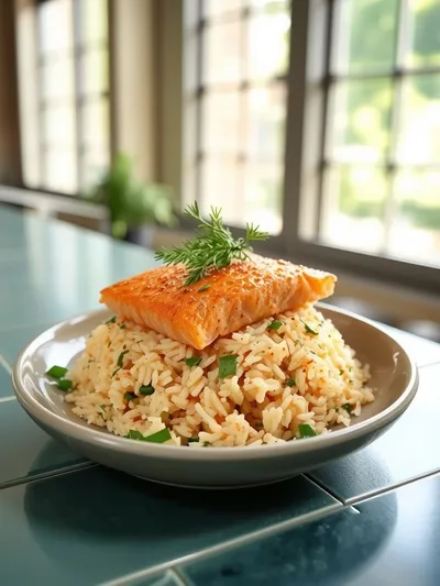 Salmon Crispy Rice Recipe - ready to serve