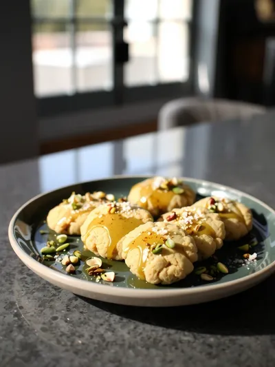 Salted Honey Pistachio Cookies - ready to serve