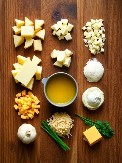 Saltgrass Baked Potato Soup - ingredients preparation