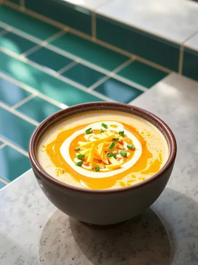 Saltgrass Baked Potato Soup - cooking process