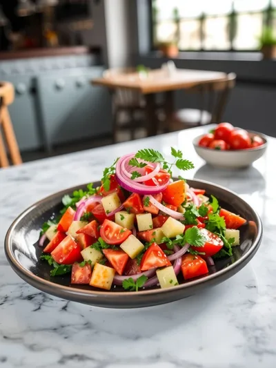 Easiest Shirazi Salad Recipe - cooking process