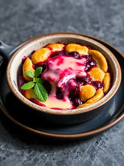 Skillet Berry Cobbler – Easy Summer Dessert - cooking process