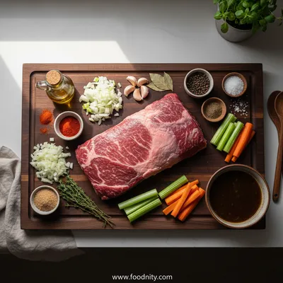 Slow Cooked Beef Brisket Recipe - cooking process