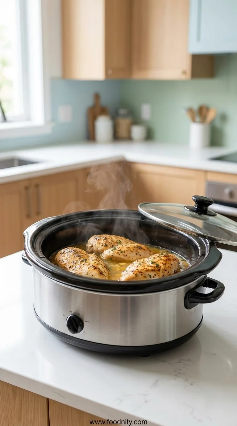 Slow Cooker Chicken Breasts - feature image