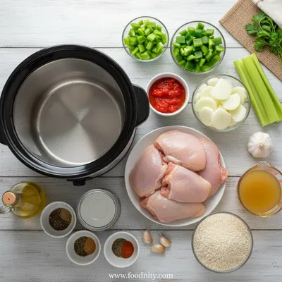 Slow Cooker Chicken Jambalaya - cooking process