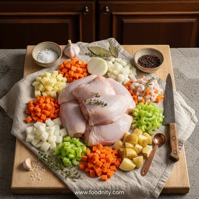 Slow Cooker Chicken Stew – Cozy Comfort Meal - cooking process