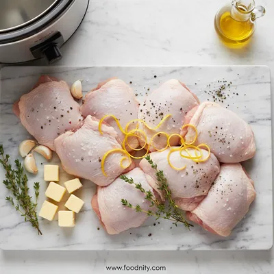 Cozy Slow Cooker Garlic Butter Chicken - cooking process