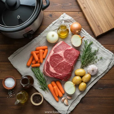 Slow Cooker Pot Roast – 5-Star Recipe for Busy Nights - cooking process