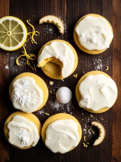 Soft Lemon Frosted Cookies - ingredients preparation
