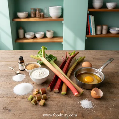 Sour Cream Rhubarb Coffee Cake – Easy Bake - cooking process