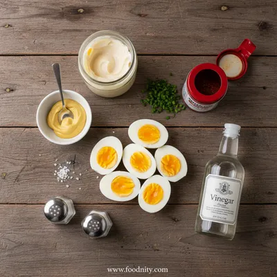 Southern Style Deviled Eggs - cooking process