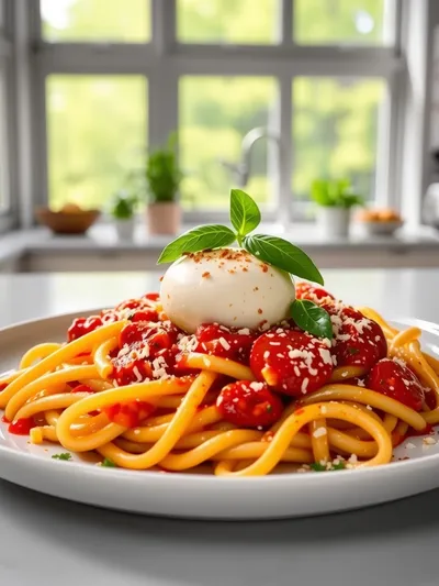 Spicy Burrata Rigatoni – Quick & Easy Pasta