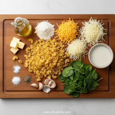 Spinach Mac and Cheese – Creamy Pasta Delight - cooking process