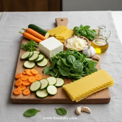 Spring Veg Cheat's Lasagne - cooking process