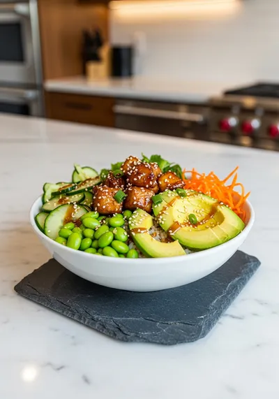 Sticky Chicken Poke Bowls