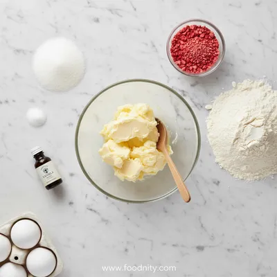 Strawberry Bliss Butter Cookies - cooking process