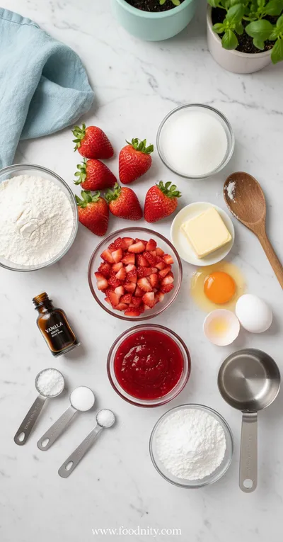 Strawberry Bread Loaf With Strawberry Glaze - cooking process