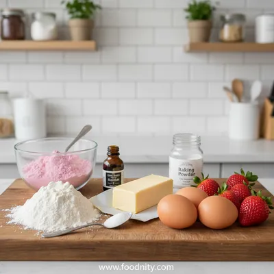 Strawberry Cake Recipe - ready to serve