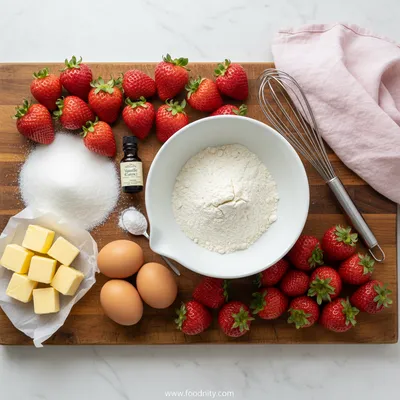 Strawberry Cake Recipe - cooking process