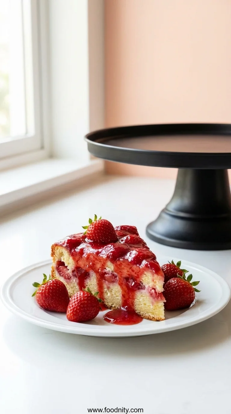 Strawberry Cake Recipe - feature image