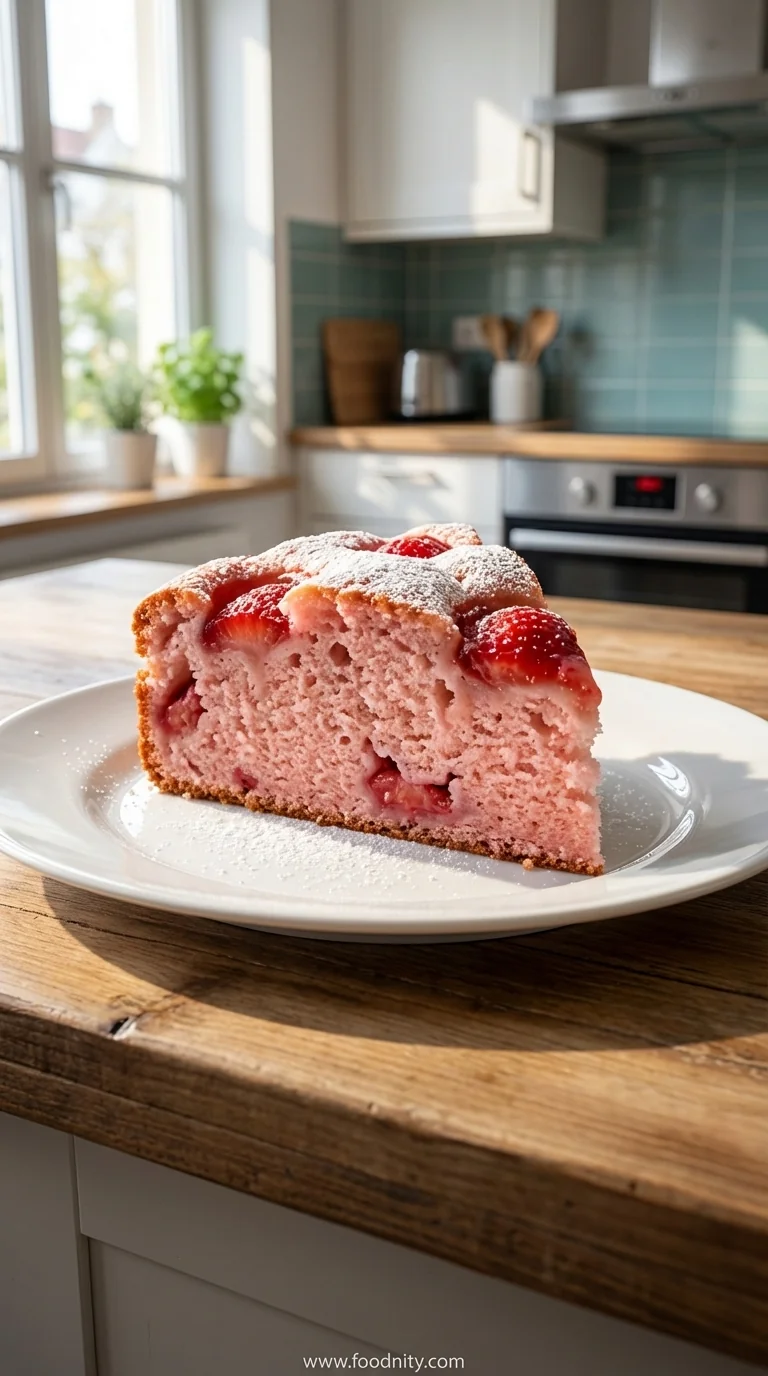 Easy Strawberry Cake - feature image
