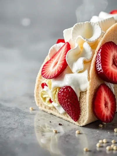 Strawberry Cake Taco