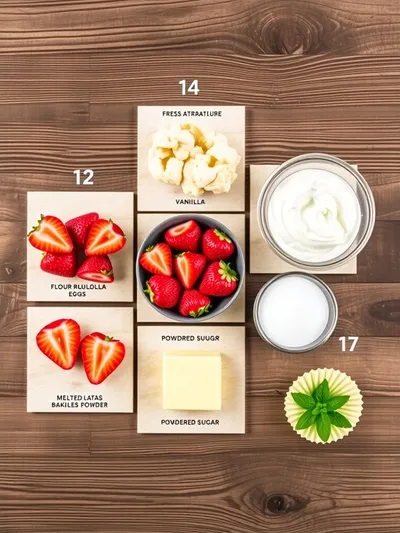 Strawberry Cake Taco - ingredients preparation