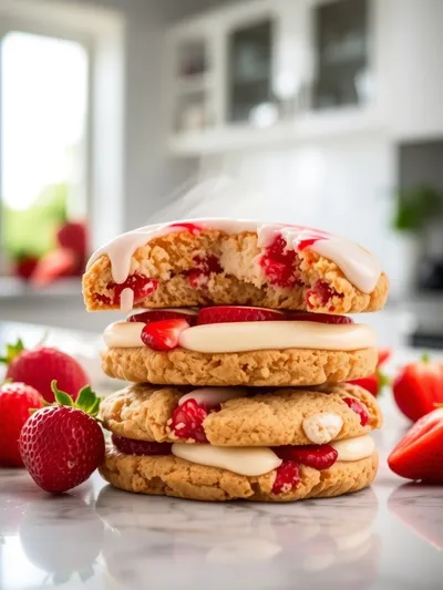 Strawberry Cheesecake Cookies