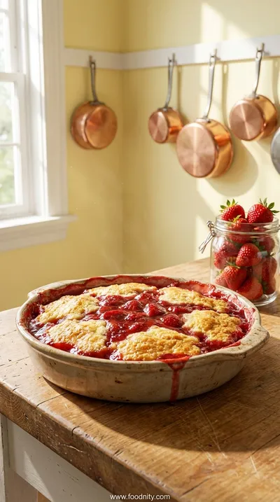 Easy Homemade Strawberry Cobbler