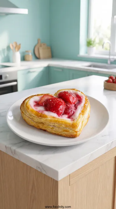 Strawberry Cream Cheese Heart Danishes