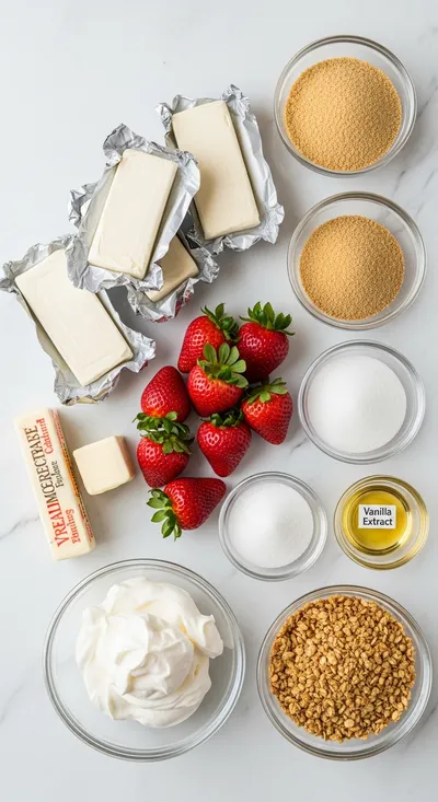 Strawberry Crunch Cheesecake Recipe - cooking process