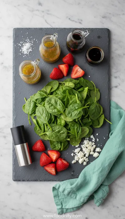 Strawberry Feta Spinach Salad - cooking process