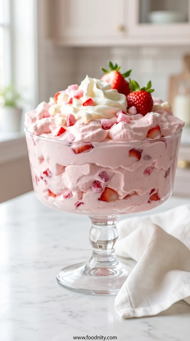 Easy Strawberry Fluff – Creamy Dessert - feature image