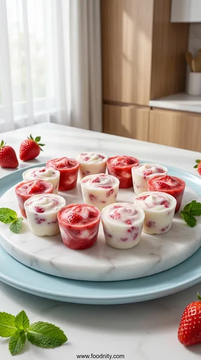 Strawberry Greek Yogurt Bites – Healthy Frozen Snack