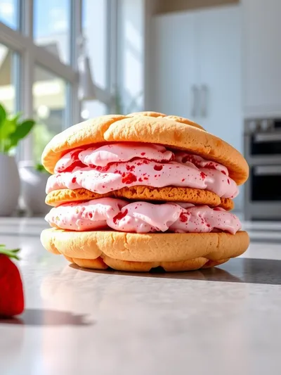 Strawberry Ice Cream Sandwiches