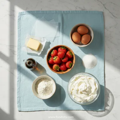 Elegant Strawberry Jelly Cake - cooking process