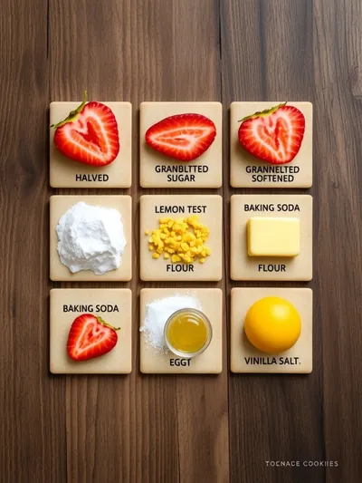 Strawberry Lemonade Cookie Recipe - ingredients preparation