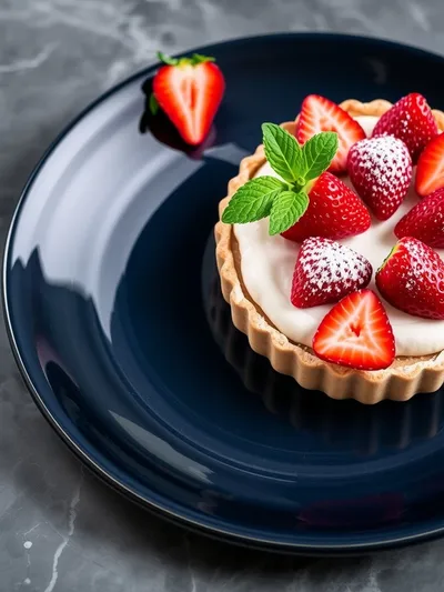 Strawberry Mascarpone Tart - ready to serve