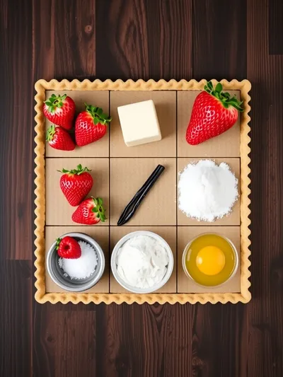 Strawberry Mascarpone Tart - ingredients preparation
