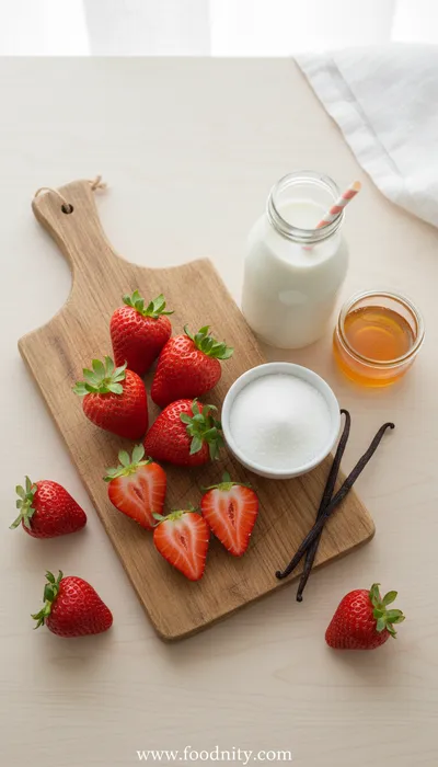 Homemade Strawberry Milk Recipe - cooking process