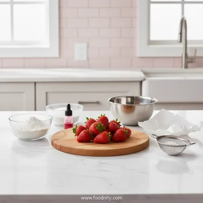 Kirby Strawberry Mochi Recipe - cooking process