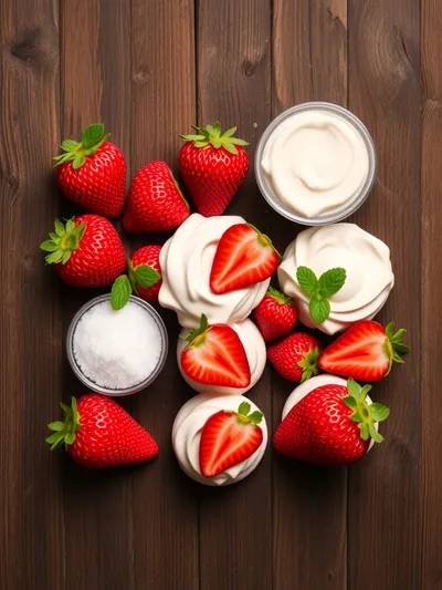 Easy Fresh Strawberry Mousse - ingredients preparation
