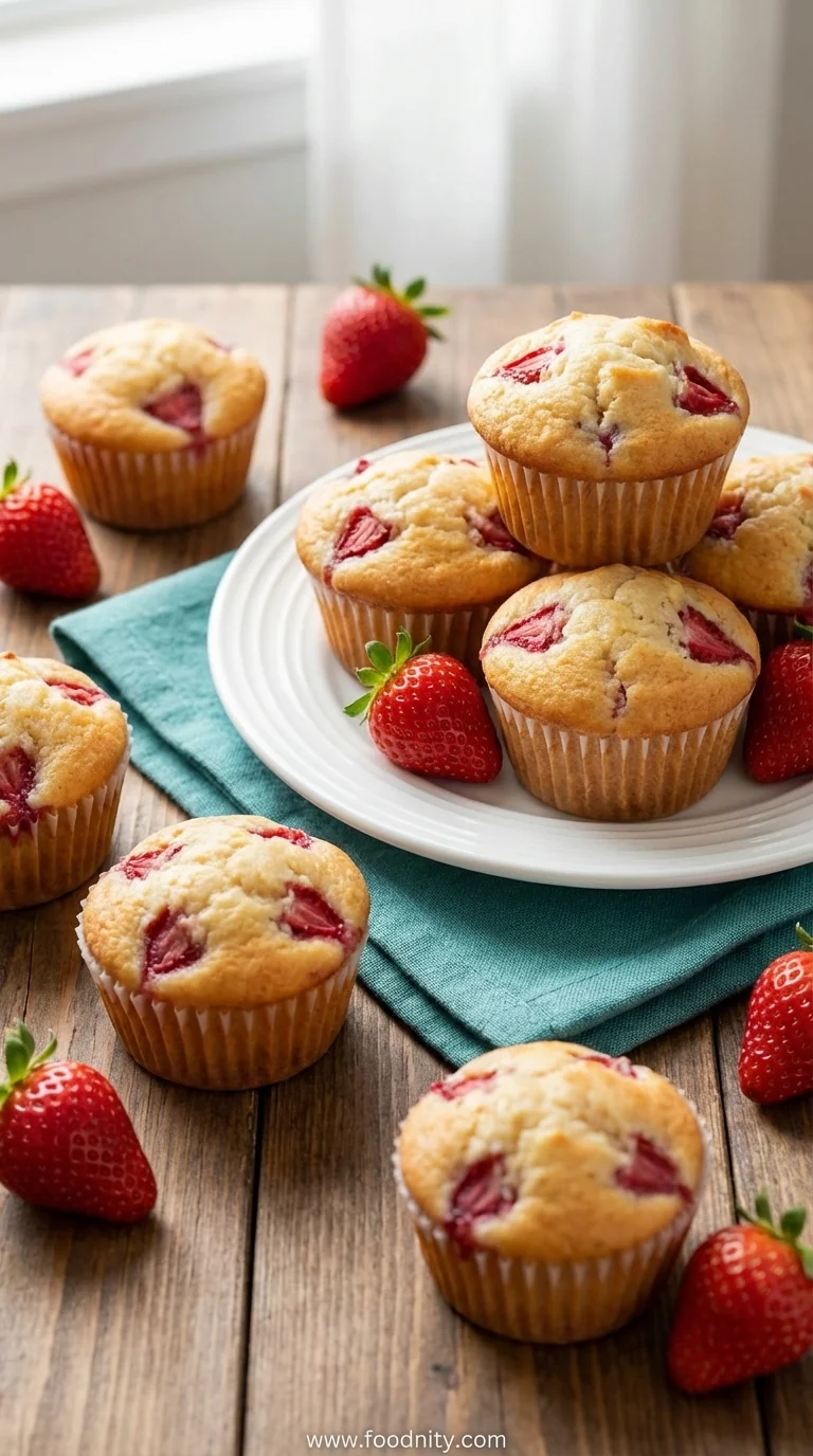 Strawberry Muffins – Quick & Easy Dessert - feature image