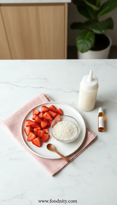 Easy 4-Ingredient Strawberry Sago - cooking process