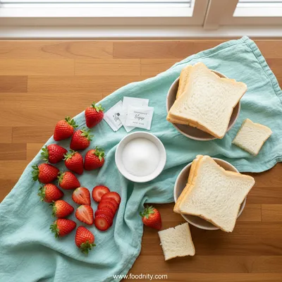 4-Ingredient Strawberry Sando Recipe - cooking process